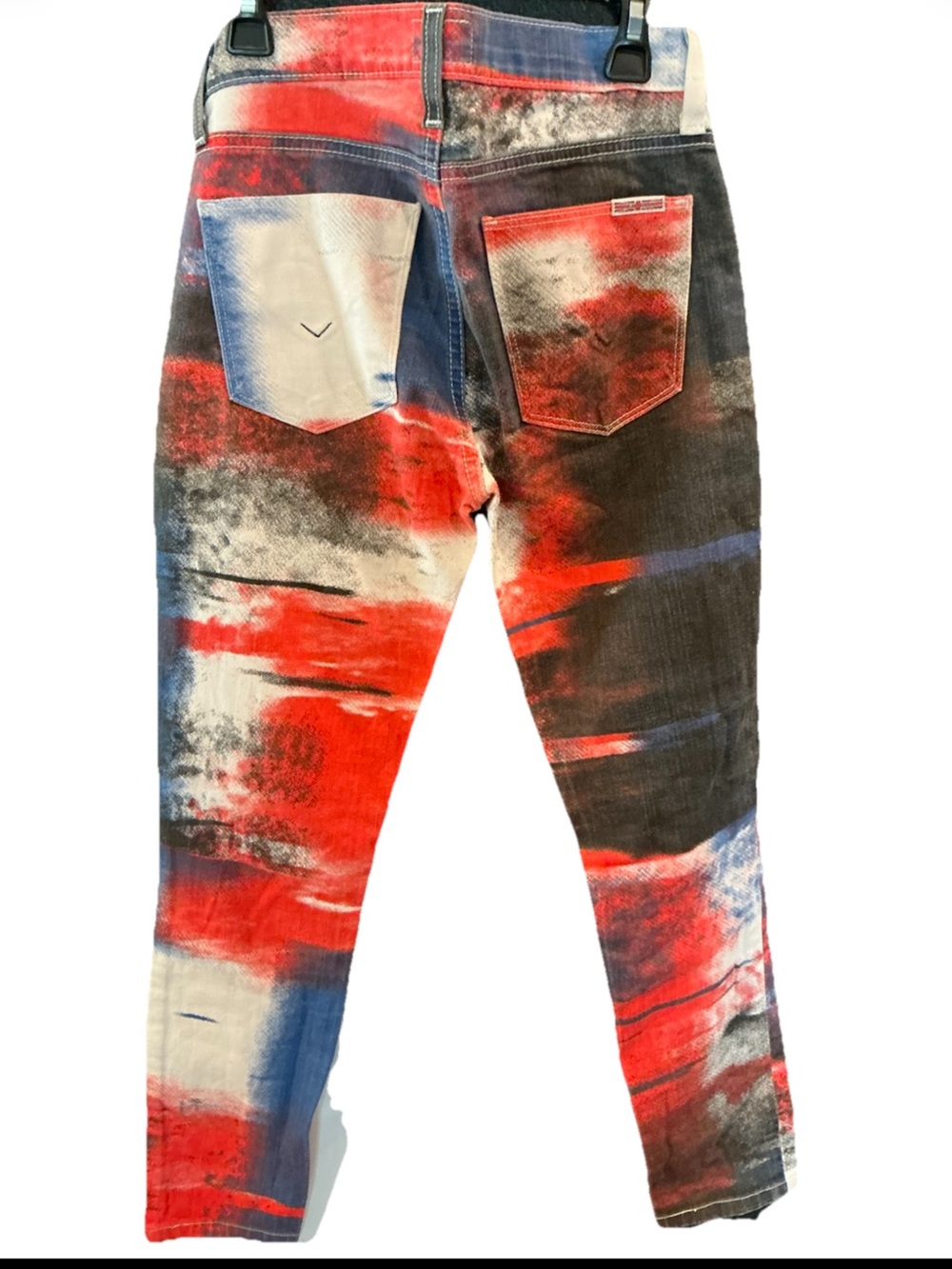 🔥 Hudson Nico 10th Anniversary Abstract Flag Skinny Jeans Women 25 NWT Rare - Picture 2 of 7